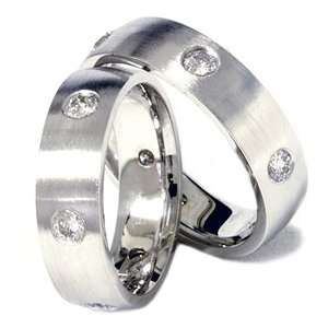  TRENDY 1.50CT 6mm Matching Diamond Wedding Ring Bands 950 