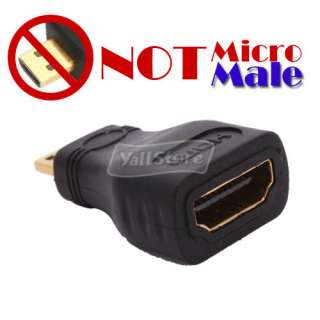 NEW MINI HDMI MALE TO HDMI FEMALE ADAPTER CONNECTOR M/F  