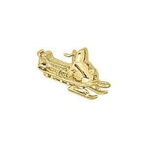  Vermeil 22K Gold on Sterling Silver Snowmobile Charm 