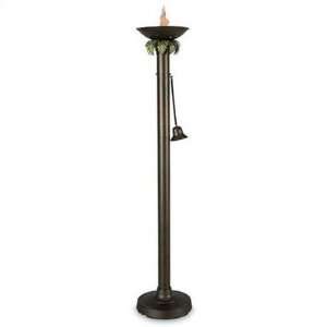 Vesta Citronella Flame Outdoor Torchiere Floor Lamp in Bronze with 