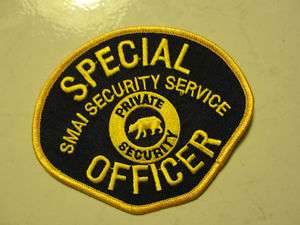 SMAI SECURITY SERVICE,PRIVATE OFFICER SPECIAL PATCH  