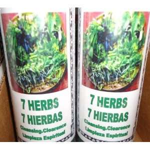  7 Hierbas   7 Herbs Prepared 7 Day Candle 