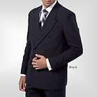 Mens 2 Button Double Breasted Milano Moda Suits Black sty 901