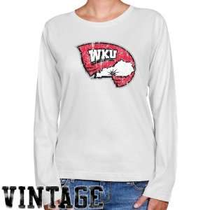 NCAA Western Kentucky Hilltoppers Ladies White Distressed Logo Vintage 