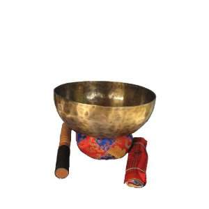  9 Inch Hand Hammered Tibetan Singing Bowl With Suede 