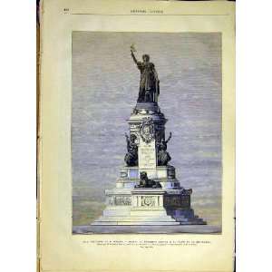  Morice Statue Place Republique Paris France Print 1880 