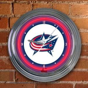  Blue Jackets Team 14 Neon Clock NHL Hockey Fan Shop Sports Team 