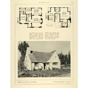  1927 Print Pasadena Home J. Wilmer Hershey Architecture 