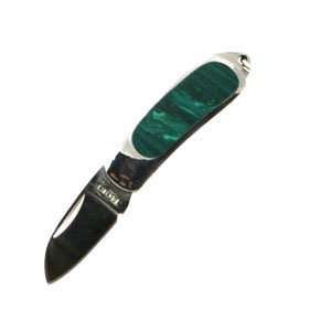  Moki Hand Made Knives Mini Pendant Knife with Green 