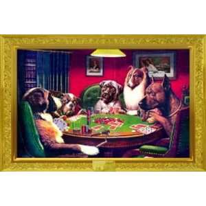  C.M. Coolidge   Dogs Playing Poker POSTER Canvas: Home 
