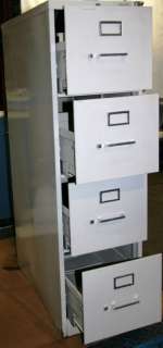 HON Metal Four Drawer Locking File Cabinet  