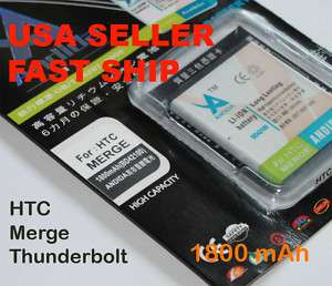 2x 1800mAh Extended Slim Battery HTC Thunderbolt Merge  