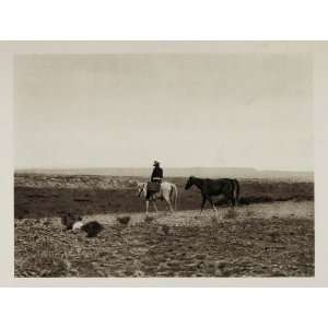 1927 Horse Rider Desert Hopi Indian Reservation Arizona   Original 