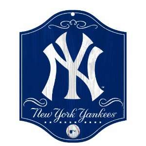  MLB New York Yankees 11 by 13 Wood Sign
