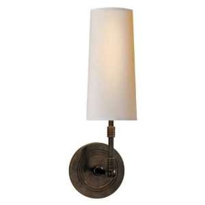   Light Ziyi Sconce in Bronze with Natural Paper Shade