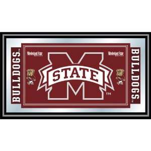  NCAA Mississippi State Logo and Mascot Framed Mirror 