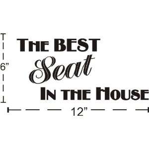  Best Seat in the House bathroom wall decal