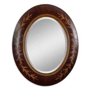  Minda Mirror by Uttermost   Heavily Antiqued Dark Walnut 