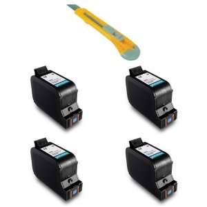  Four Color Ink Cartridges HP 17 XL HP17 HP17C + Cutter for HP 