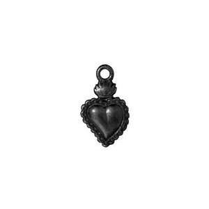   Gunmetal Sacred Heart Milagro 14x22mm Charms Arts, Crafts & Sewing