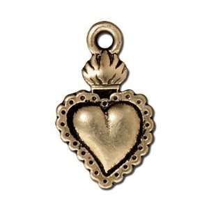   Oxide Sacred Heart Milagro Charm by TierraCast Arts, Crafts & Sewing