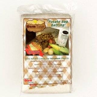  Warm Tater Batting Microwave Potato Bags 100% Cotton 1 