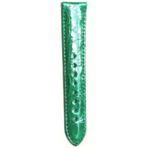  16mm Emerald Green Genuine Crocodile Watch Strap   Fits Michele 