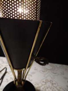   Century Modern Black Bullet Cone Vanity Lamps Mathieu Matégot Era