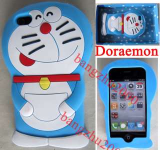 Pink Doraemon Anime Silicone Case Cover Skin for iphone 4 4G 4S New in 