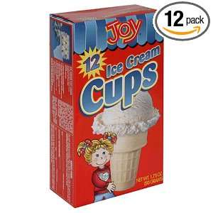 Joy Jumbo Ice Cream Cups, 12 Count Boxes of Cups (Pack of 12)  