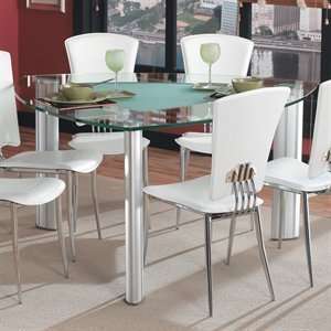  Chintaly Imports 2 piece Tracy Triangular Dining Table 