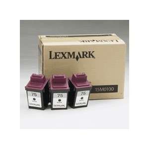  Genuine Lexmark 15M0100 #75 High Yield Black Ink Cartridge 