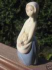 REX porcelain figurine made in Spain girl blue & white  
