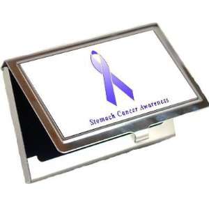  Stomach Cancer Awareness Ribbon Business Card Holder 