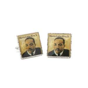  Martin Luther King Jr. Stamp Cufflinks: Jewelry
