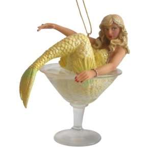    Nautical Mermaid Beauty Lemon Drop Martini Ornament