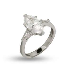  Simple Marquise Cut CZ Engagement Ring Size 7 (Sizes 5 6 7 