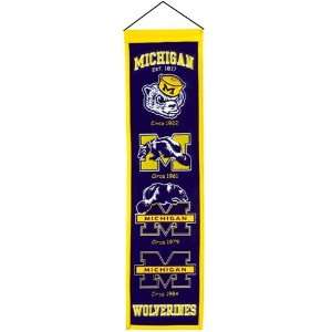 Michigan Wolverines Heritage Wool Banner  Sports 