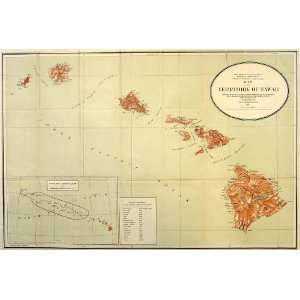  Map of the Territory of Hawaii Mapmaker US Dept. of 