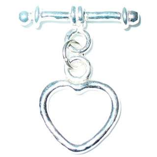 HEART TOGGLE 925 SILVER CONNECTORS JEWELRY FINDING  