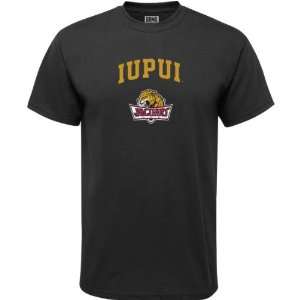  IUPUI Jaguars Black Arch Logo T Shirt: Sports & Outdoors