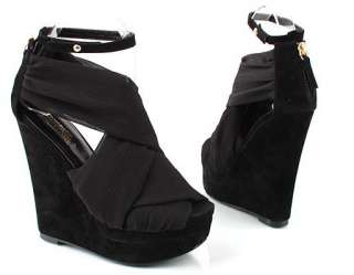 RUNWAY Retro Gothic Trends Platform Wedge Sandals HOT 5  