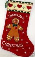 PRECIOUS LITTLE GINGERBREAD GIRL CHRISTMAS STOCKING NEW  