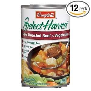 Campbells Select Vegetable Beef Easy Open, 18.6 Ounce Cans (Pack of 