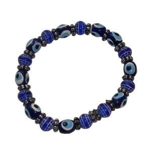  Dark Blue Evil Eye Stretch Bracelet (Pack of 10): Home 