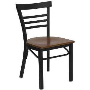  Flash Furniture Black Ladder Back Metal Restaurant Chair 