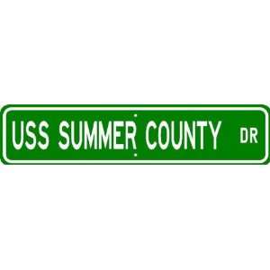  USS SUMMER COUNTY LST 1148 Street Sign   Navy Patio, Lawn 
