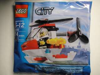 NEW Lego City Helicopter w/ Minifigure #4900 Poly Bag  