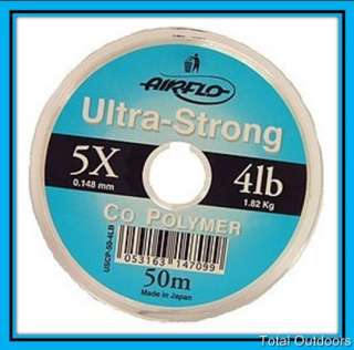 AIRFLO ULTRA STRONG CO POLYMER FLY LINE LEADER ALL SIZES FLUOROCARBON 