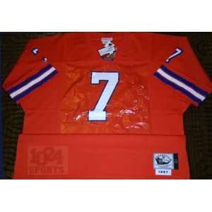   John Elway #7 Denver Broncos Orange Throwback Jersey   Size 56
